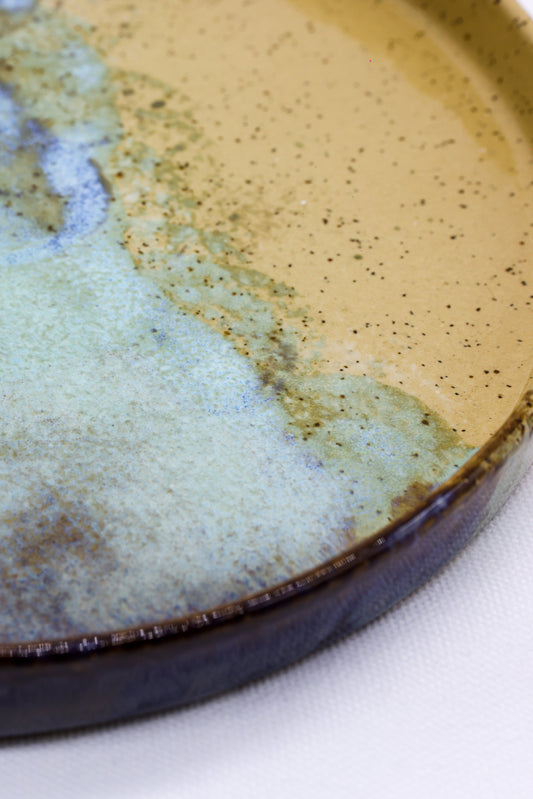 23 cm Aegean Stoneware Handmade Ceramic Dinner Plate