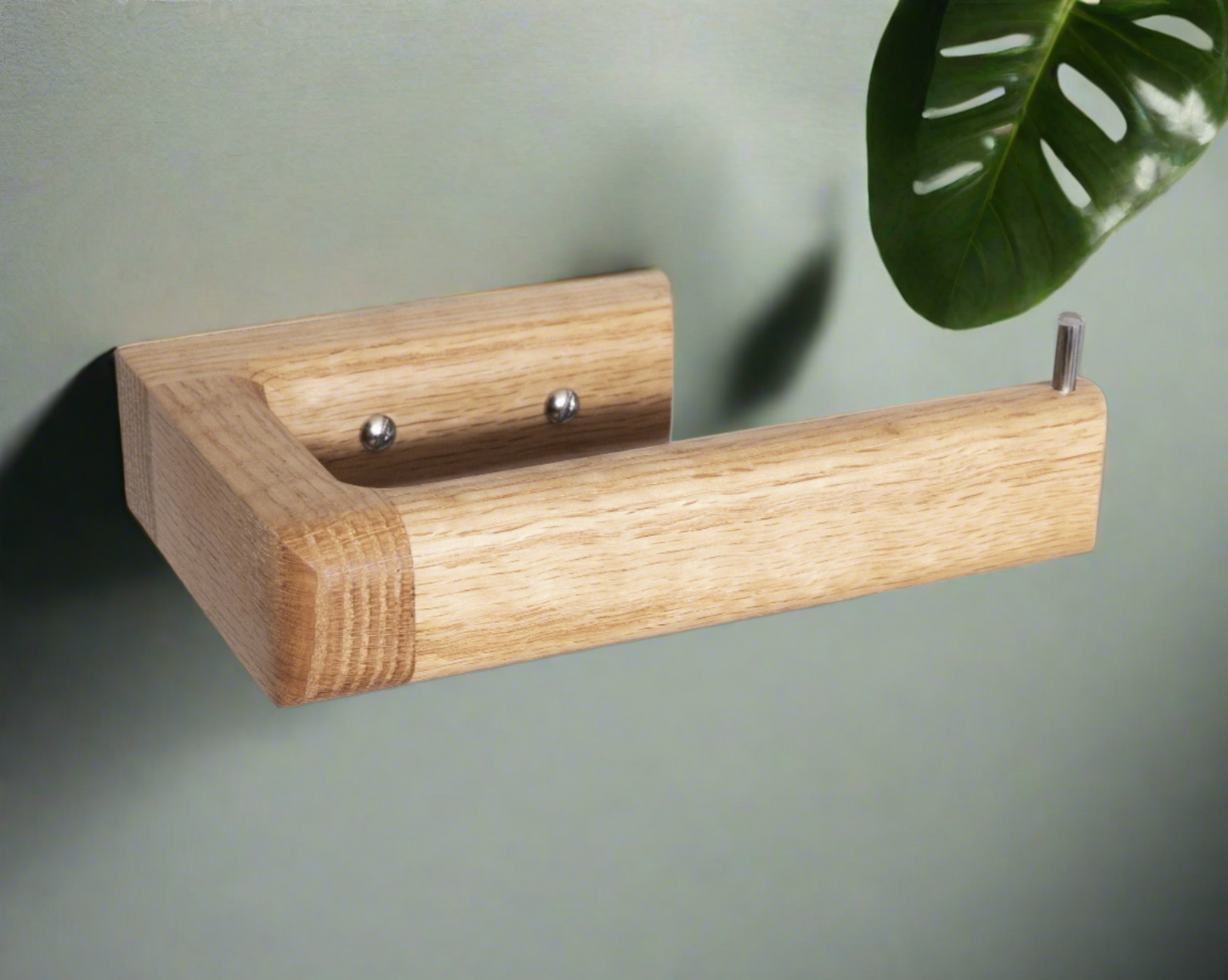 Oak Toilet Roll Holder