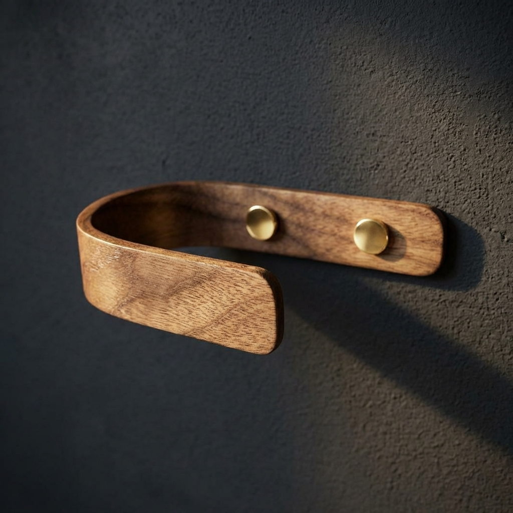 walnut curtain tie backs contemporary style