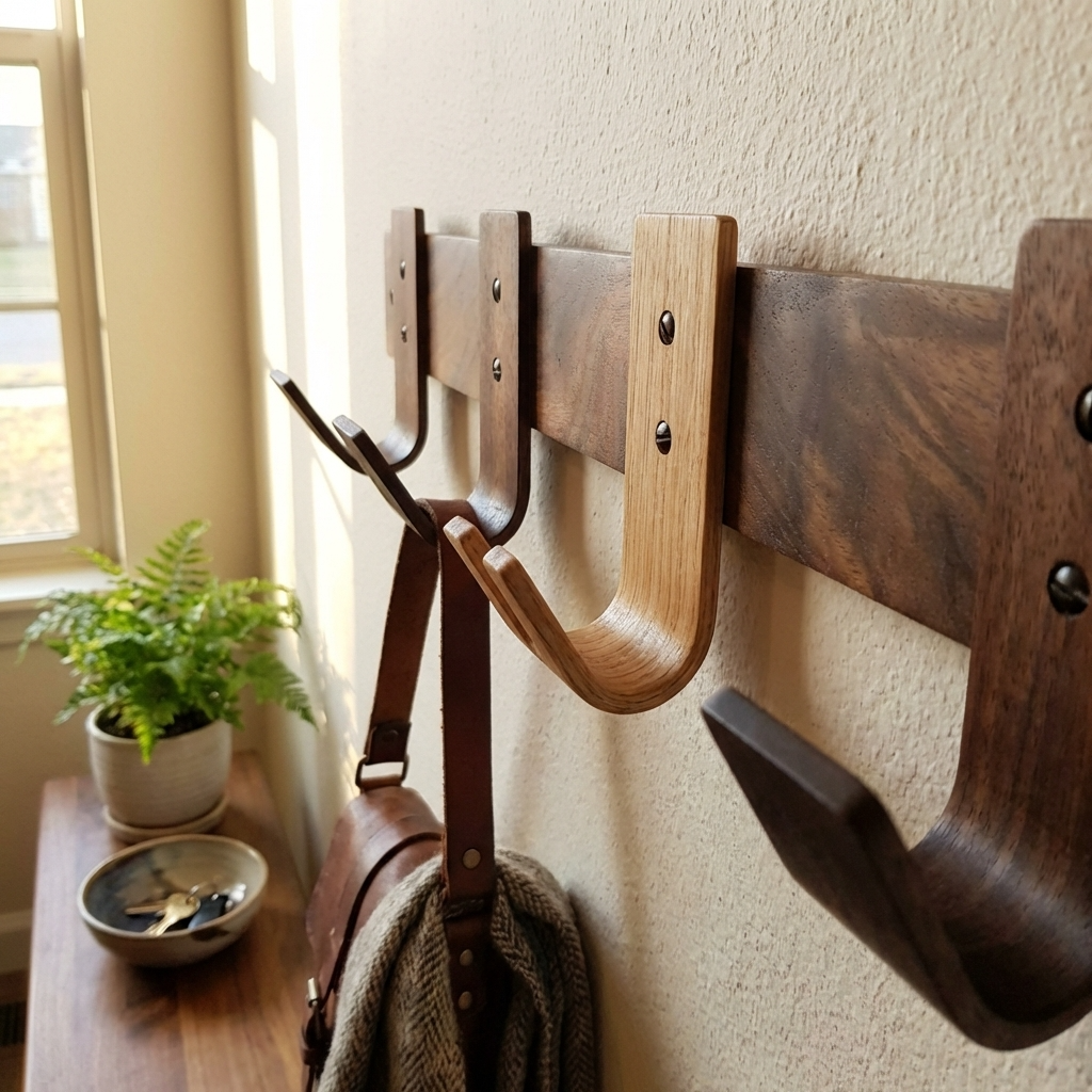 Detail showing walnut wood grain and satin finish