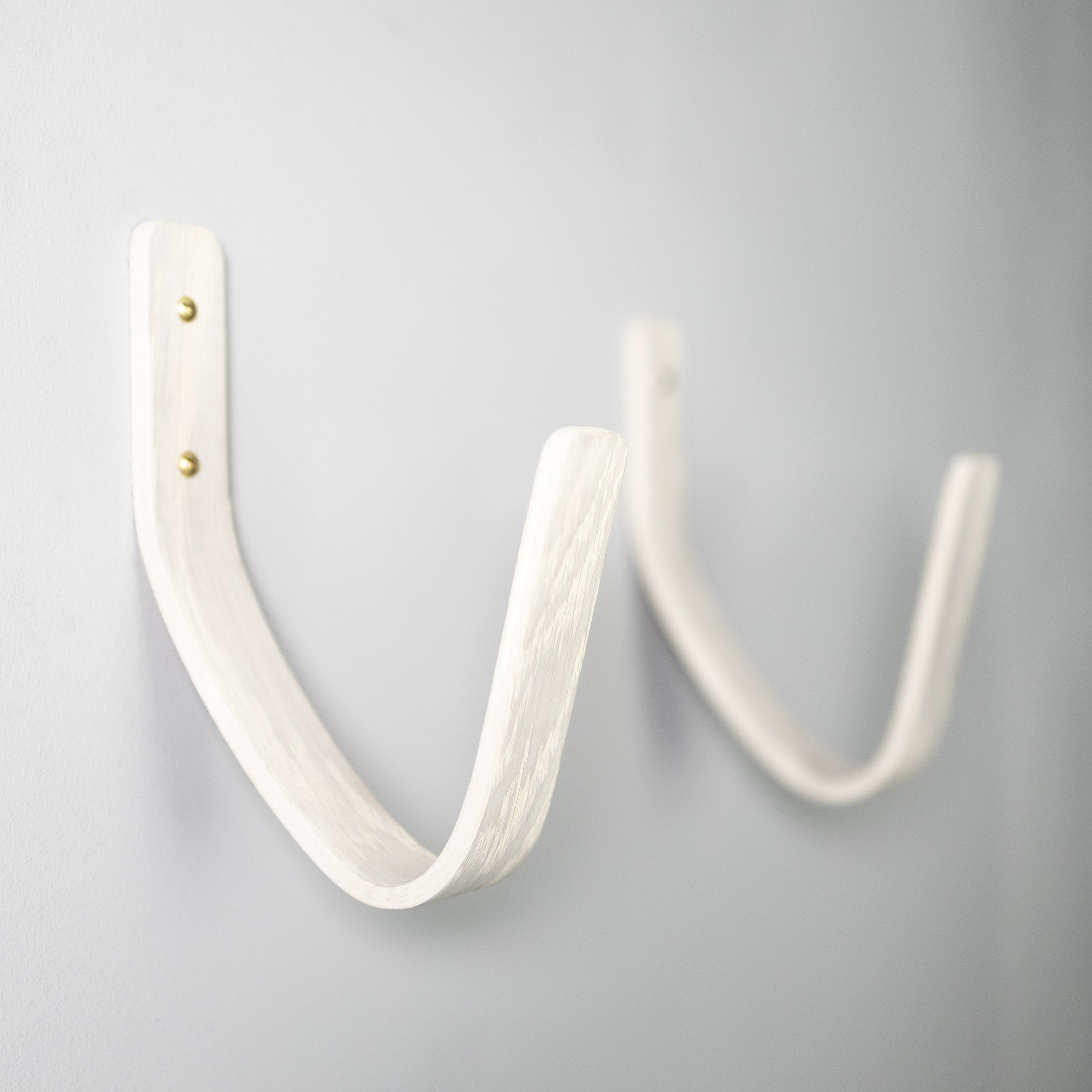 White Surfboard Wall Mount | Nordic Design Horizontal Rack | Handcrafted in UK