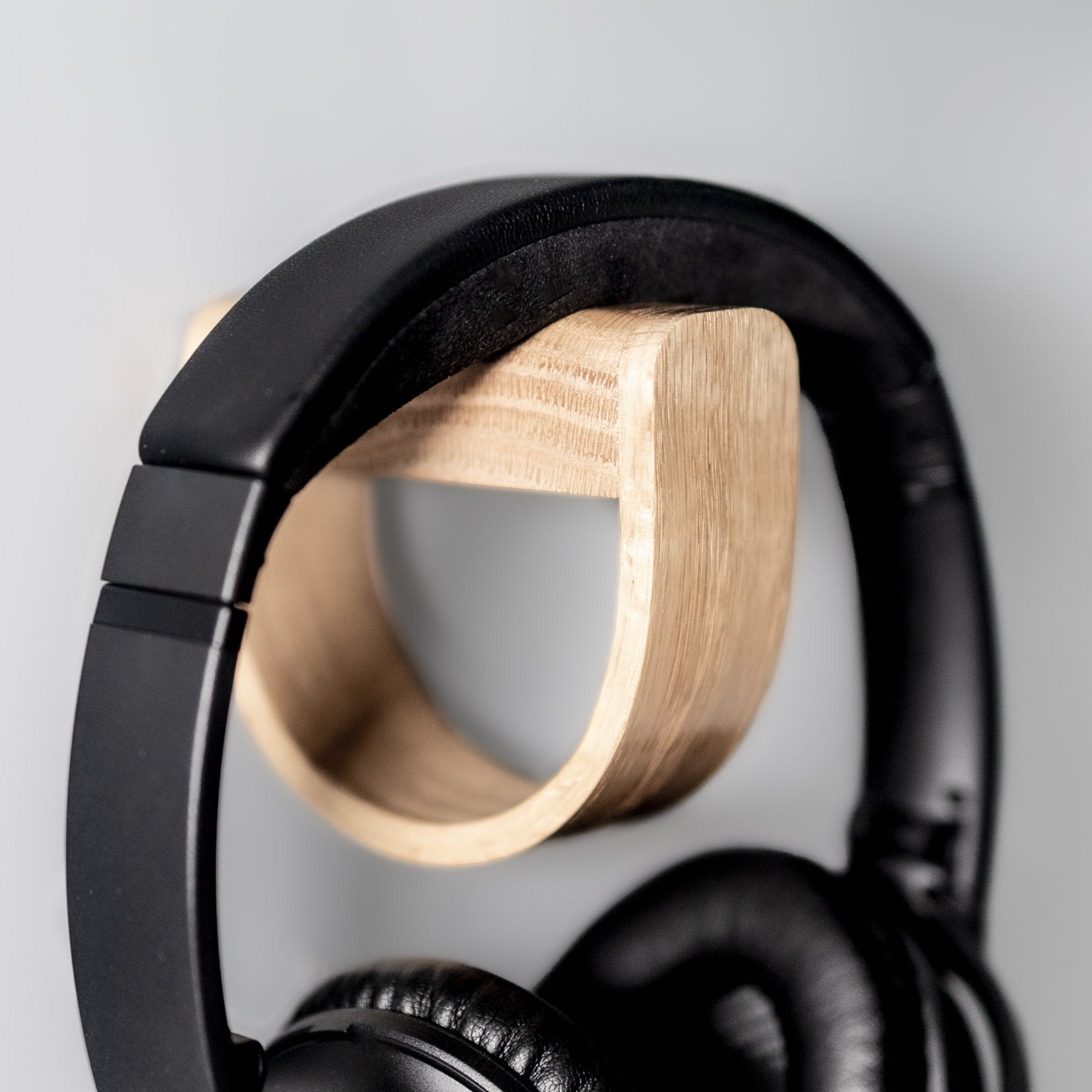 Ash Headphone Wall Mount | Duo I Wooden Headset Holder | UK Made