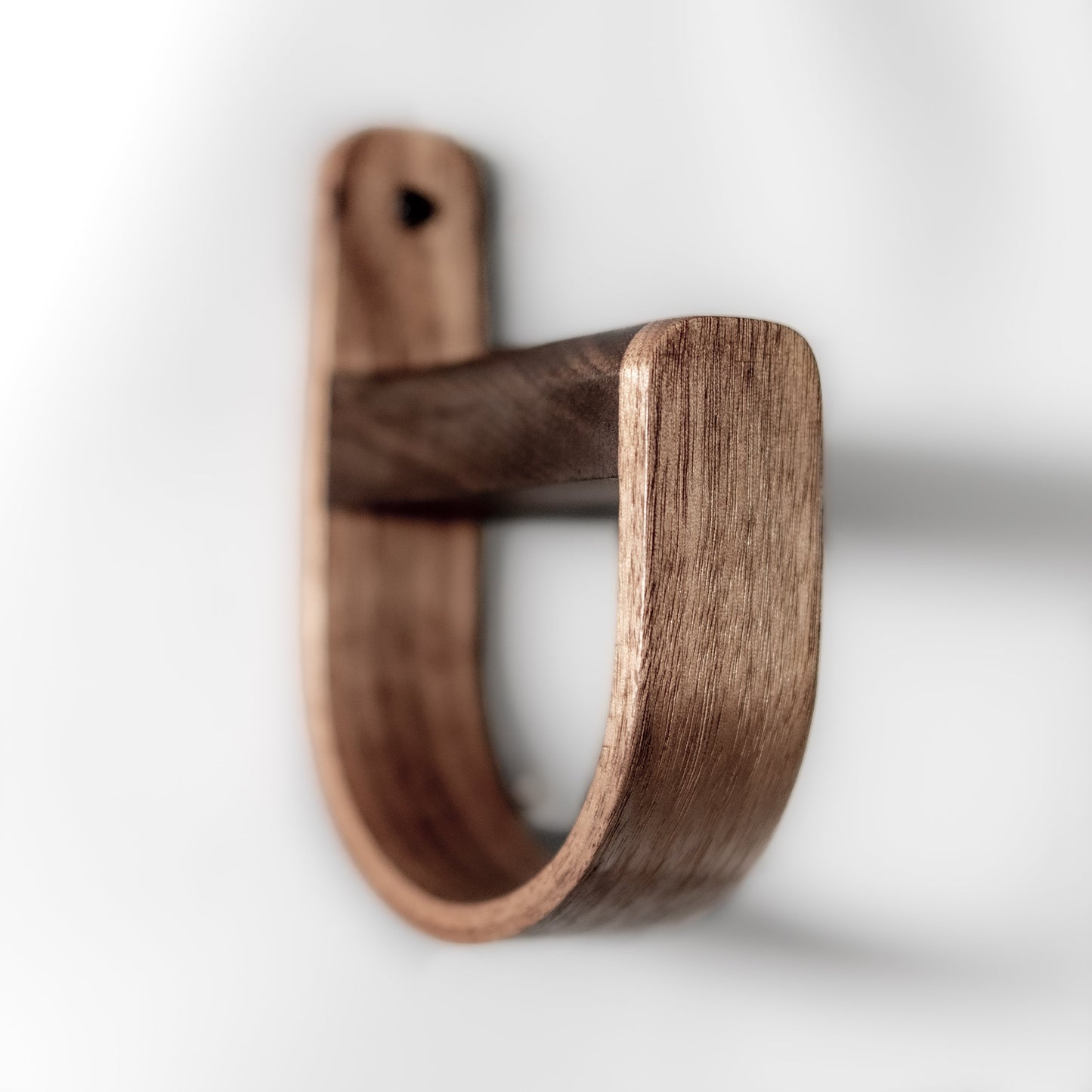 Walnut Headphone Wall Mount | Duo S Wooden Headset Holder | UK Made