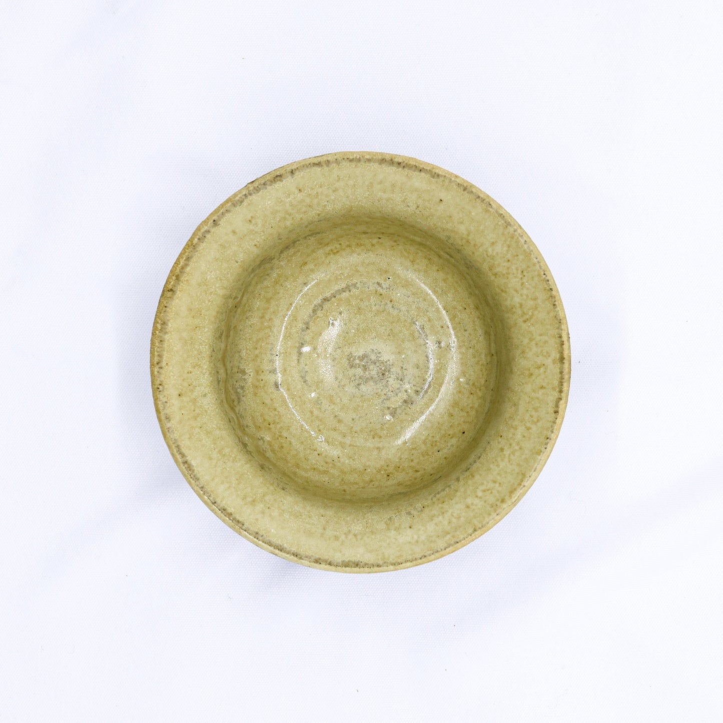 7,5' Olive Sandstone Calm Handmade Grey Stoneware Bowl