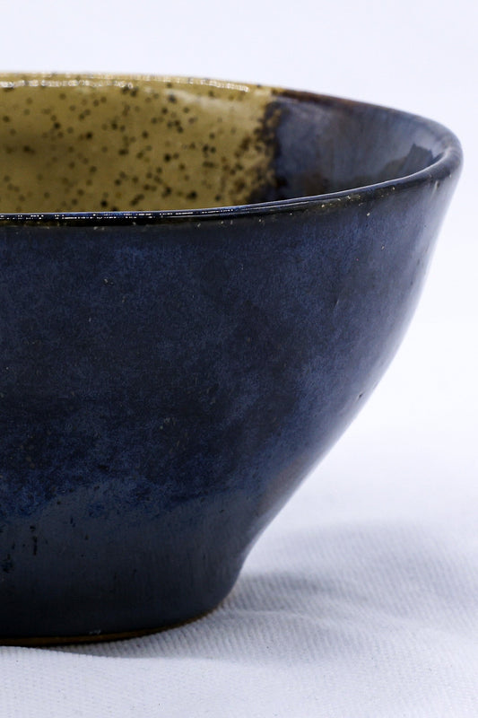 Small Indigo Clay Shore Handmade Ceramic Stoneware Dinner Bowl